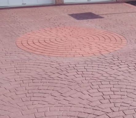 Stamping a Colored Asphalt Driveway NC Paving Pros Fayetteville, NC